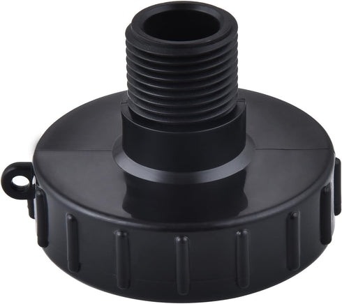 275 330 IBC Tote Tank Food Grade Drain Adapter, 2.44" (62mm) Fine Thread x 3/4"Garden Hose, Water Hose Male Adapter for Garden Hose...