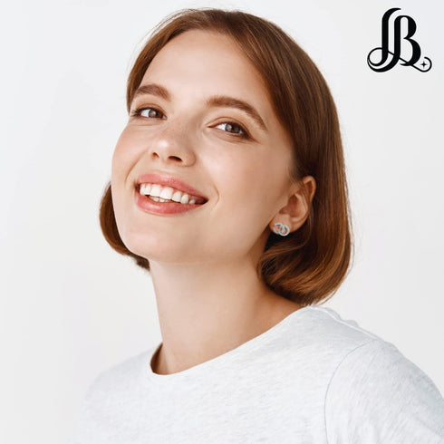 Double C Earrings for Women | Designer Earrings Chic Letter Design Earrings | Lovely Gift - ER-1005-Silver...