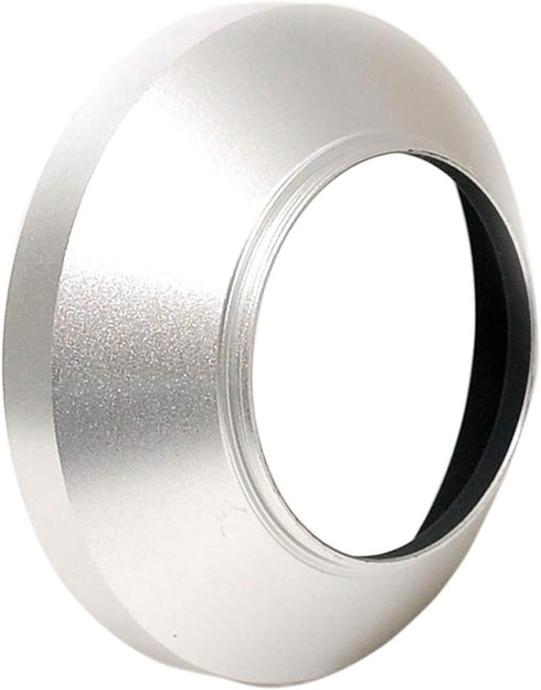 Fotasy 46mm Silver Metal Wide Angle Lens Hood, Silver Wide Lens Hood 46mm, 46mm Silver Hood fits Olympus M.Zuiko Digital ED 12mm 1:2.0 Lens, 46mm ...