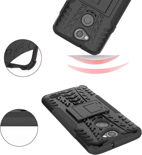 Phone Case for LG X Charge/Fiesta 2 LTE/X Power 2/X5/LV7 with Tempered Glass Screen Protector Cover Hard Rugged Hybrid Cell Accessories LGK20Case ...