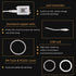 GrandviewTM 1-set 70MM Multi-Color RGB LED Halo Rings Light COB 72SMD Smart Phone iOS Android App Bluetooth Control Car Angel Eyes Circle Ring Hea...