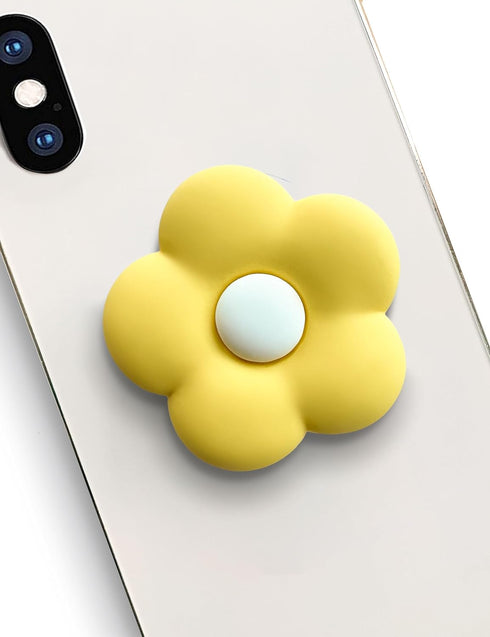 Cute Daisy Flower Shape Collapsible Expandable Multi Functional Mobile Phone Grip & Kicktand?Yellow...