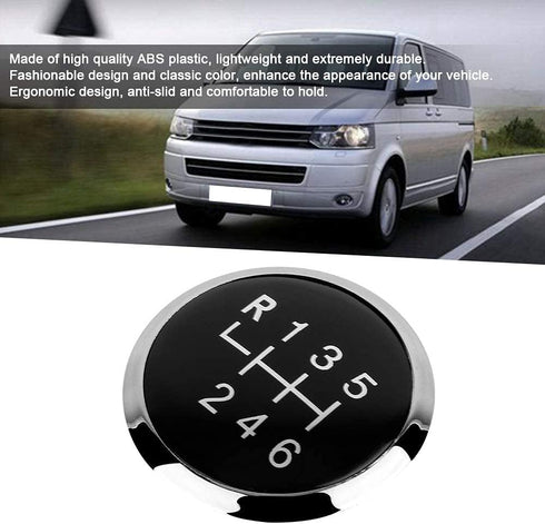 Gear Knob Cover Trim, Car 6 Speed Gear Shift Knob Stick Cover Emblem Badge Trim for T5 T5.1 Gp 2003-2011...