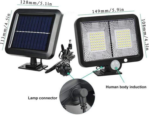 Solar Flood Lights with 98 LEDs,Motion Detector,16.5ft Cable,IP65 Waterproof LED Lights for Front Door, Backyard, Garage,Patio, Gargen...