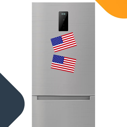 Magnet Me Up: American Flag Automotive Magnet Decal - 5x8 inches, 2 Pack, Red White, and Blue - Heavy-Duty for Car, Truck, SUV United States of Am...
