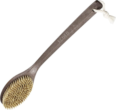 Back Bath Brush- Coffee & Wheat Straw Handle- for Shower Vegan Bristle Bath Scrubber Body Brush for Showering, Shower Brush for Men & Women…...