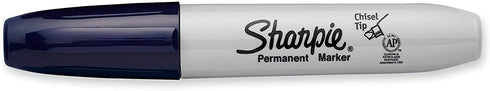 Sharpie Permanent Markers Chisel Tip Navy 12-Count Broad and Fine Strokes Marks on Most Surface Waterproof Smearproof Long Lasting Quikly Drying...