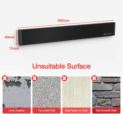 Rich&Ray 12 Inch Knife Magnetic Strip No Drilling, Kitchen Knife Magnetic Holder for Wall, Kitchen Accessories Organizer Bar or Used in Organizing...
