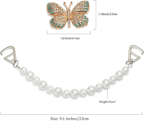 Bling Jewelry Shoes Charms Enamel Diamond Shoe Decoration with Chains...