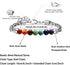 LIU JUN 7 Chakra Bracelet For Men, 8MM Natural Stone Pineapple Beads Stainless Steel Adjustable Silver Cuban Link Chain Handmade Power Healing Gif...