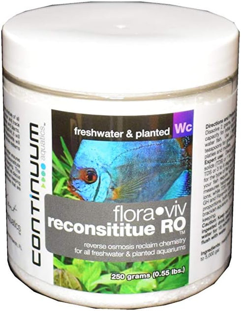 Continuum Aquatics Flora Viv Reconstitute RO – Reverse Osmosis Mineral Ion Supplement for Freshwater and Planted Aquariums 250-g...