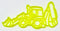 BACKHOE DIGGER EXCAVATING CONSTRUCTION EQUIPMENT VEHICLE COOKIE CUTTER MADE IN USA PR3231...