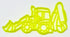 BACKHOE DIGGER EXCAVATING CONSTRUCTION EQUIPMENT VEHICLE COOKIE CUTTER MADE IN USA PR3231...