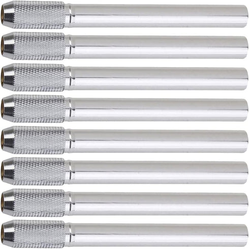 Operitacx 8pcs Stainless Steel Pencil Extenders Crayon Extenders Pen Extenders Pencil Extender Holder Pencil Lengthener Holder for Office Sketch A...