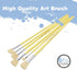 6 pieces / set. Fan Shape Pig Bristle Hair Paint Handle Oil Paint Brush Watercolor Brush Artists Professional Art Supplies...