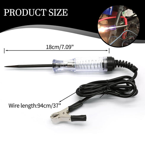 Test Light Automotive - 6V-12V-24V DC Car Circuit Tester Light - Professional Auto Voltage Continuity Test for Wire, Fuse, Socket...