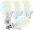 LUXRITE A19 LED Light Bulb 60 Watt Equivalent, CRI90, 5CCT 2700K 3000K 3500K 4000K 5000K, Dimmable, 800LM, Standard LED Light Bulbs 9W, E26 Base, ...