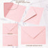 Whaline 50Pcs Pink A7 Invitation Envelopes Set Pink Greeting Card Envelopes V-Flap Envelopes Gift Card Sleeves for Mailing Envelopes Sending Card,...