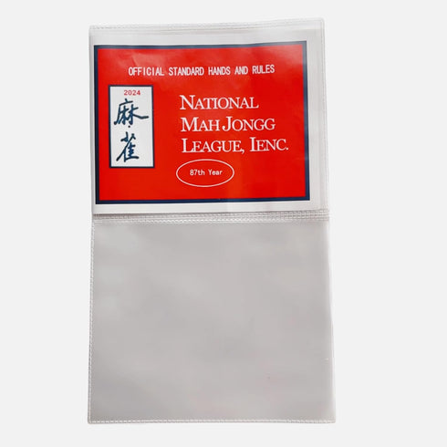 Mahjong Card Sleeve 1 piece for National Mah Jongg League Scorecard - Large Cover (Fits 6.12 x 4.8 inch Mahjong Score Card) PVC Durable, Card Hold...