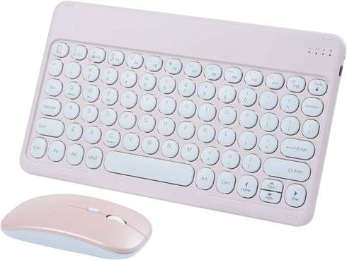 Bluetooth Keyboard and Mouse Combo,Rechargeable keyboard mouse combo,Ultra-Slim Portable Compact Wireless Mouse Keyboard Set for iPad/iPad Pro/iPa...