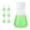 Plastic Erlenmeyer Flask Set with Screw Caps, 6pcs of Vol.125ml Scientific Conical Flask Laboratory Flask,with Molded Graduations, 4023.0651.6...