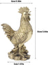 Rooster Figurine Pure Brass Good Luck Chicken Statue Feng Shui Ornament for Home Office Collection Decoration...