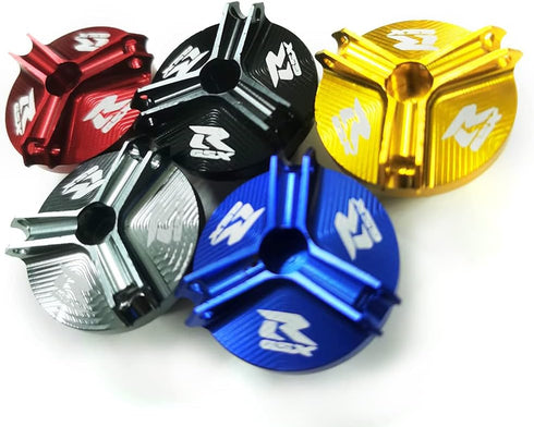 Motorcycle Aluminum CNC Engine Oil Filler Plug Fill Cap Plug Screw Compatible With Suzuki Gixxer GSXR600 GSXR750 GSXR1000 Hayabusa GSXR1300 (GOLD)...