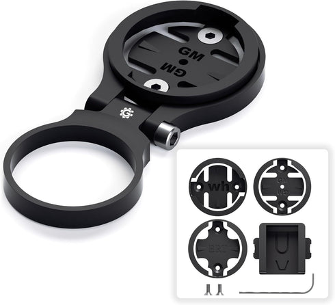 Bike Stem Top Cap Mount Adjustable - Out Front Combo Computer Mount Compatible with Wahoo Elemnt Garmin Edge Bryton Rider Stages Dash Hammerhead K...