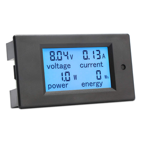 DROK Digital Multimeter DC 6.5-100V 20A Voltage Amperage Power Energy Meter, DC Volt Amp Tester Gauge Monitor LCD Digital Display with Built-in Sh...