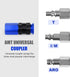15 Pieces 1/4" NPT Aluminum Air Coupler and Plug Kit, Quick Connect Air Fittings, Industrial Quick Connector Set (Blue)...