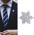 OKA Clear Austrian Crystal Winter Snowflake Brooch Pin, Elegant White Crystal Brooch Pins for Women...