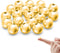 18K Gold 925 Sterling Silver Beads for Jewelry Making 20Pcs S925 Silver Loose Beads Smooth Round Silver Beads for Stackable Bracelet Jewelry Craft...