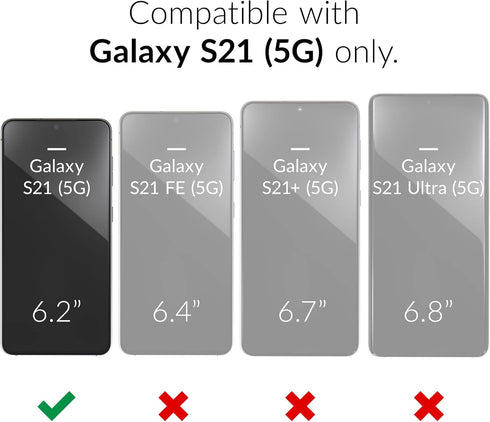 Crave Dual Guard for Galaxy S21 Case, Shockproof Protection Dual Layer Case for Samsung Galaxy S21, S21 5G (6.2 inch) - Aqua...