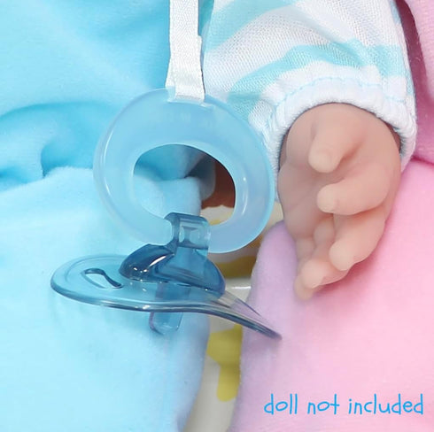 JC Toys |Blue Bear Onesie | Baby Doll Outfit + Hat + Pacifier | | Ages 2+ | Fits Dolls 12"- 14"...