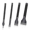 4 Pcs Leather Prong Punch Tool Set Leather Craft Tool Hole Punches 1/2/4/6 Leather Prong Punch Leather Lacing Stitching Punch Tool for Leather Cra...