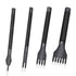 4 Pcs Leather Prong Punch Tool Set Leather Craft Tool Hole Punches 1/2/4/6 Leather Prong Punch Leather Lacing Stitching Punch Tool for Leather Cra...