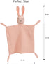 insular Bunny Lovey Blanket for Boys and Girls, Organic Cotton Muslin Security Blanket for Babies, Soft Breathable Lovie Soothing Towel for Newbor...