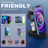 3 in 1 Wireless Charging Station KOOPAO Fast Portable Wireless Charger Dock Stand Compatible with iPhone 14/12/13/11 Pro Max/X/XS/XR/8/8 Plus, iWa...