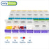 Ezy Dose Weekly (7-Day) Pill Organizer, Vitamin and Medicine Box, 2X-Large Push Button Compartments, 4 Times a Day, Clear Lids...