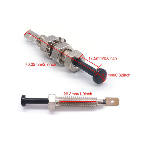 weideer 4Pcs 12V Door Pin Switch Momentary Universal Adjustable Car Bonnet Alarm Light Hood Switch K-025-I...