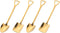 Shovel Spoon Dessert Spoons- 4pcs Ice Cream Spoon Gold Shovel Shape Spoons Mini Long Handle Coffee Afternoon Teaspoon for Home Kitchen Restaurant ...