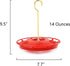 HighView 14 Oz Hummingbird Feeder Hanging Outdoor Nectar Feeding Station with 5 Ports and Perch...