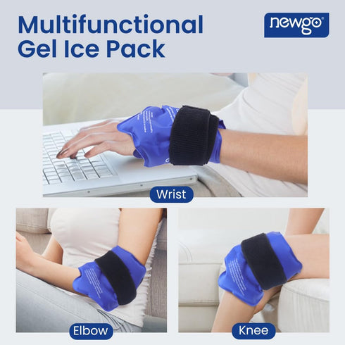 NEWGO Ankle Ice Pack Wrap for Swelling, Ice Pack for Ankle Injuires Reusable Ankle Cold Pack Wrap Hot Cold Therapy Ankle Ice Wrap for Sprained Ank...