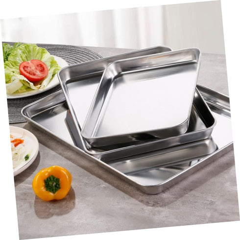 Barbecue Plate Tray korean bbq grill pan stainless steel bakeware stainless steel tray baking pan stainless steel fruit tray food oven trays cake ...