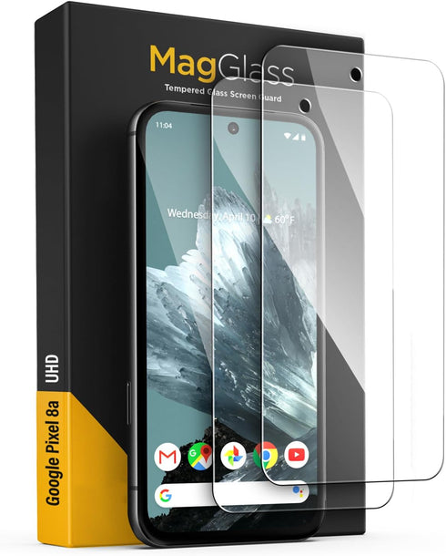 magglass Sceeen Protector Designed for Google Pixel 8a, Full Coverage Tempered Glass (HD Clear)...