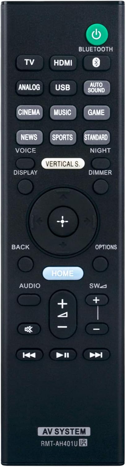 RMT-AH401U Replaced Remote Control Fit for Sony Audio Soundbar RMTAH401U HTX9000F SAWX9000F SAXF9000F HT-X9000F SA-WX9000F SA-XF9000F...