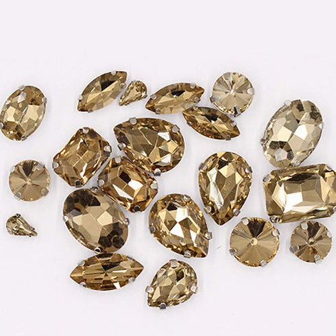 Sew on Rhinestones with Claws, Mixed Shapes Glass Rhinestones for Crafts, Costume, Shoes, Jewelry Making, Rings, Bracelets, Earrings, Necklaces, B...