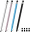 Stylus Pen for Touchscreen,4-Pack Stylus Pens Rubber Tips for iPad/Tablets,High Sensitivity Tablet Stylus Pen W/ 8 Pcs Replacement Tips for iPhone...