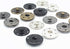 50 Sets 2 Parts Sew On Snaps Buttons Metal Press Fasteners 21mm Silver...