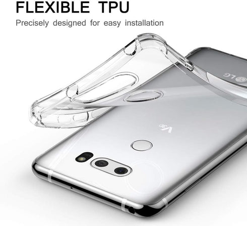 TPU for LG V30/V30S/V30 Plus/V30S ThinQ/V35/V35 ThinQ Case Clear, Ultra Slim Thin Anti-Scratches Flexible TPU Gel Rubber Soft Skin Silicone Protec...